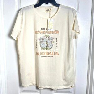 NWT Pacific Creations Australia 2 Koalas Souvenir T-Shirt Size Large 100% Cotton